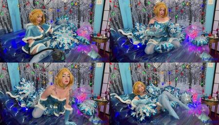 Winter Zelda Has Sexy Snowflake Mylar Balloon Fun