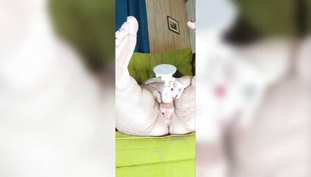 Legs Spread Wide Squirting a Rive This Fat Whore He Loves Putting It in Her