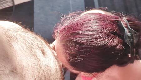 Locked Cuckold Teased and Cleans Creampied Hotwife!