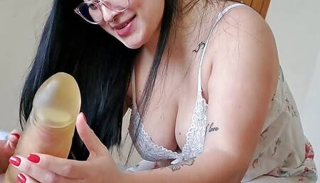 Asking a Friend to Open Pussy with Cock Sleeve