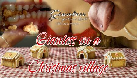 Giantess vore Christmas village