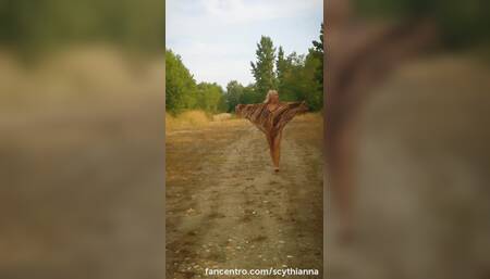 outdoor naked walking