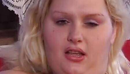 BBW German slut rides big dick and eats cum