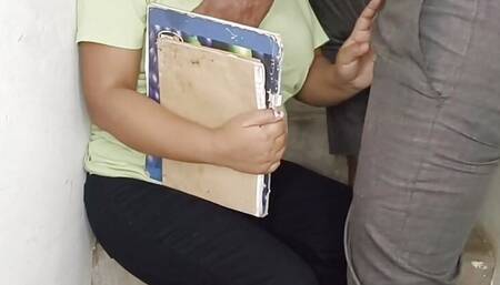 Computer Teacher Fucked Girl Student at Class Stairs