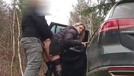 One bitch two fuckers public banging part 1