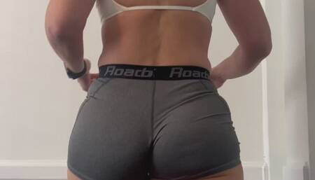 Walking in Gray Shorts