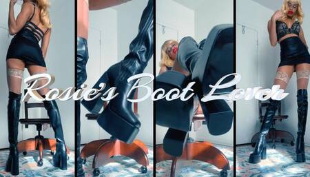 Rosie's Boot Lover- Ebony Femdom Goddess Rosie Reed Boot Fetish Beta Male Humilation And Long Legs Tease- 1080p HD
