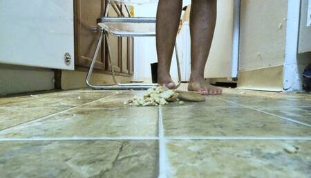 foot domination - Goddess MXDominion uses her Beautiful Soles makes Cookie Crumbs  on Floor, femdom, mind fuck, foot slave training  4k