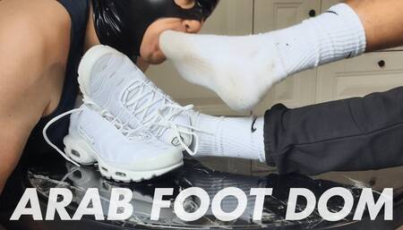 Arab Master Intense Sneaker, Socks and Foot Domination (Normal Angle)