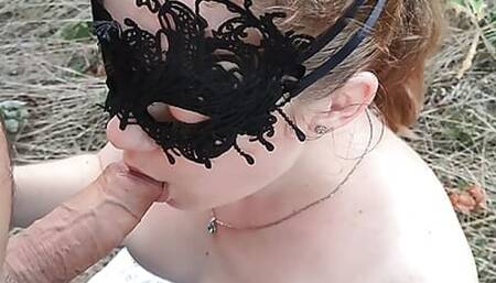 My stepbrother fuck me in the public park. Blowjob and doggy style in tight pussy :-)