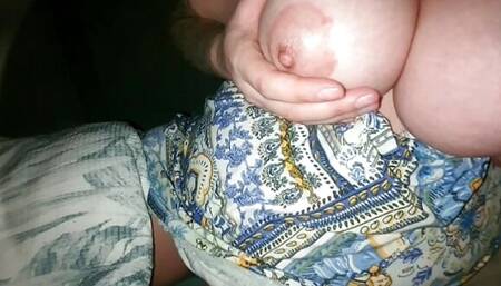 Step mom with amazing big tits handjob step son dick without condom