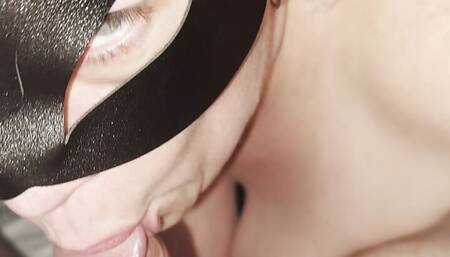 Naughty, Milf, Teacher and Wife is sucking and spitting on Daddy's Cock