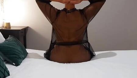 Blonde Amateur Mature Wife Enjoys Sex in Nylon