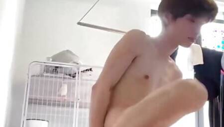 Student Handsome Fuck Boy Twinks Bareback in Home