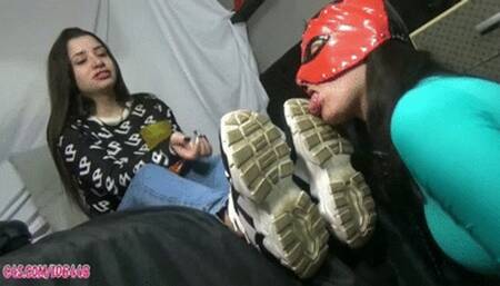 Dirty Shoes and Sock Smelling (Lezdom) by Sabrynna # 1080HD - Girls Fetish Br -