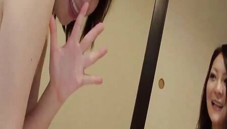 Horny 3some with Yui and Konomi! Their unshaved vaginas are prepared for a creampie - uncensored JAV!