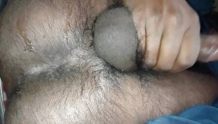 Dirty boy showing ass and cock in public toilet