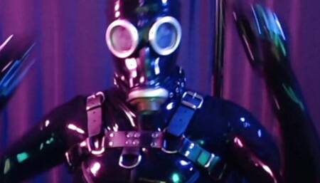 Rubberboy enjoy his sextoys