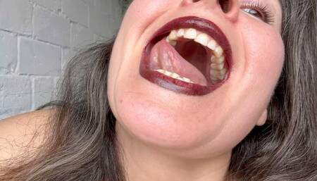 put your fingers in her hot, wet mouth, feel her breath mov