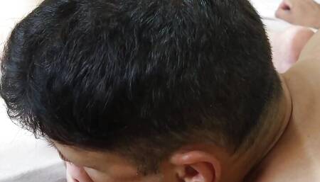 Curious Goddess - hot milf in sandals hairy pussy small tits masturbating footjob licking legs and her ass