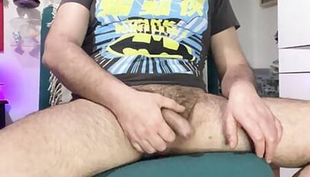 Half-naked on the armchair