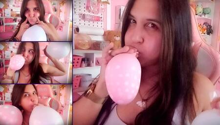 Puffy Cheeks Balloon Blowing - Bunny Looner