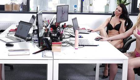 A cheeky day at the Freelove adult dating site office