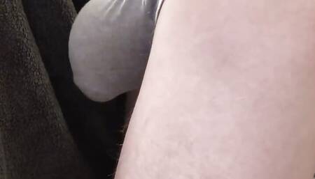 Extreme adrenaline of the plump boy on a wet night.