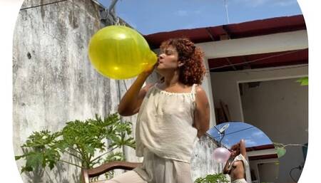 blow to pop outdoors