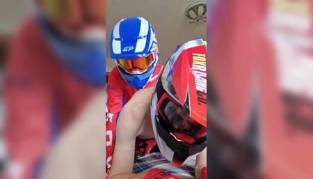 Motorcyclist Fucked a Guy in Mxhelmet