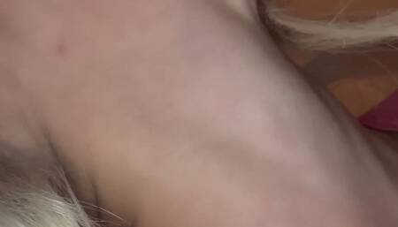 Nesty sucks cock from below