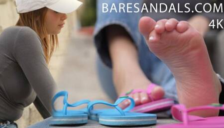 Pamela double flip flops shouplat and dangling - 25023 4K