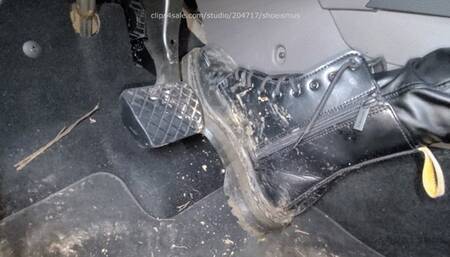 Driving with dirty Dr Martens Boots