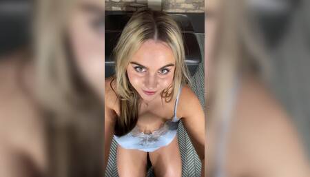 Grocery Store Cashier Cums on My Tongue