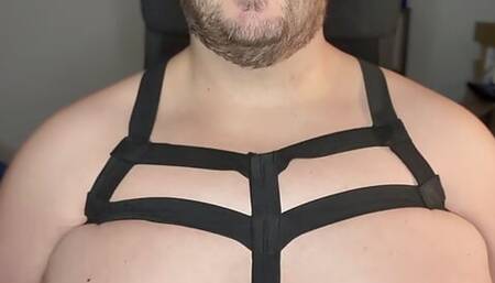 cutechubby_90 - pleasuring my big smooth man boobs