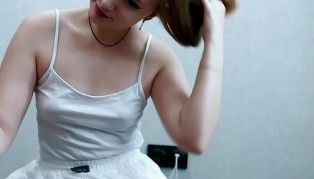 When the husband is away, the wife seduces and fucks his friend hard!