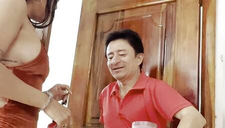 On New Year's Eve my bathroom broke down and I went to see the plumber neighbor and ended up fucking him