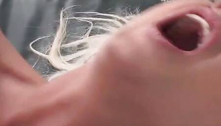 Busty Blonde Get All Fuck Holes Licked and Pumped by a Guy with Big Dick