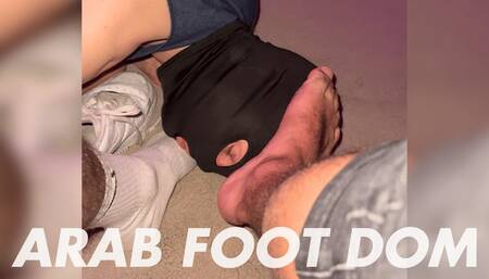 Human Doggy Slave Sniffs Sweaty Socks and Worships Arab Master’s Feet