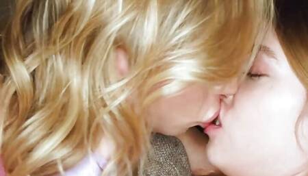 Beautiful ash-blonde lesbians share heavy climaxes with vibrator, casting magic spells with their enchanted hands.