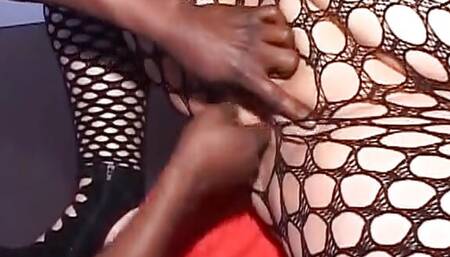 BBW German whore tied up and dominated by black master