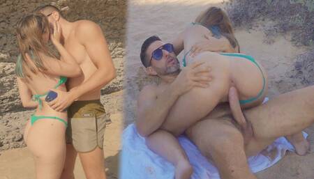 Hot White Bubble Butt Portuguese Gets Picked up in the Beach