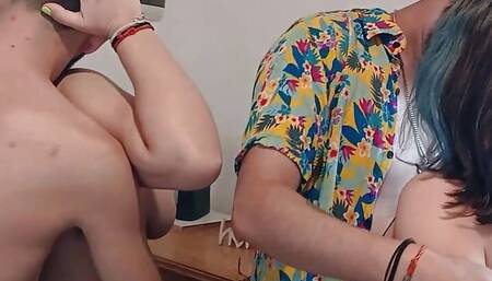 FOURSOME AMATEUR. PART 3. WITH MY STEPCOUSIN WE SHARE OUR BOYFRIENDS