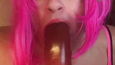 anal sissy pig takes a big 10 inch dong ass 2 mouth