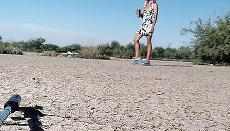 Hot Femboy Ladyboy Walks In Mini Skirt And Sandals In Public With Very Hot Ass