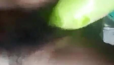 Sex with pumpkin without boyfriend.