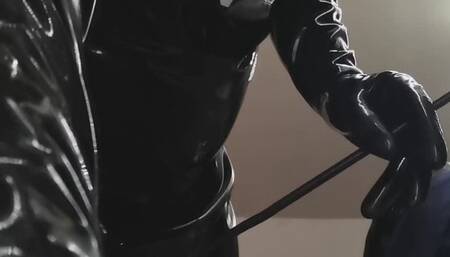 smoking wearing new latex dress