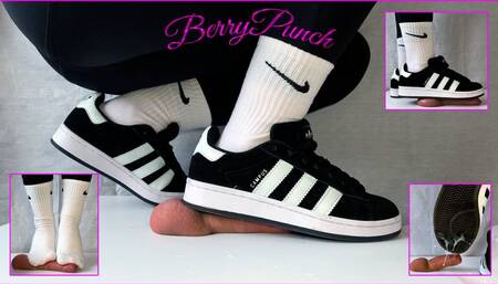 Adidas Campus And Nike Socks Cock Trampling - Cock Crush - Sockjob - Shoejob - CBT - 1080HD