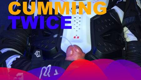 Cumming Twice on Nike Uptempo Sneakers