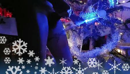 lighting of christmas tree in my cock and cum